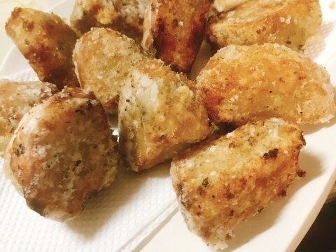 里芋の煮物リメイク〜カリホク磯辺揚げに変身♩